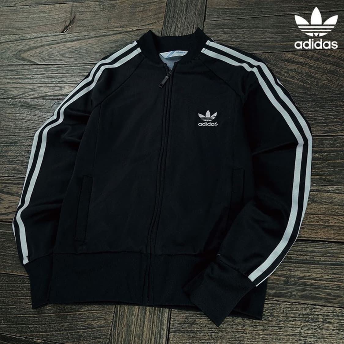 [아디다스] 슈퍼스타 져지 트랙탑 집업 자켓 블랙 M19061 상품이미지1