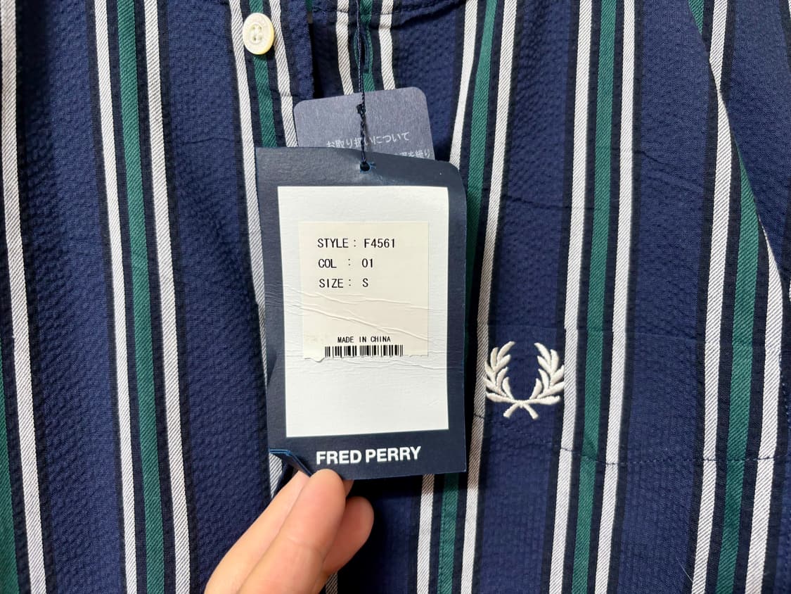 프레드페리 시어서커 셔츠 자켓 시보리 90~95 새제품 상품이미지6
