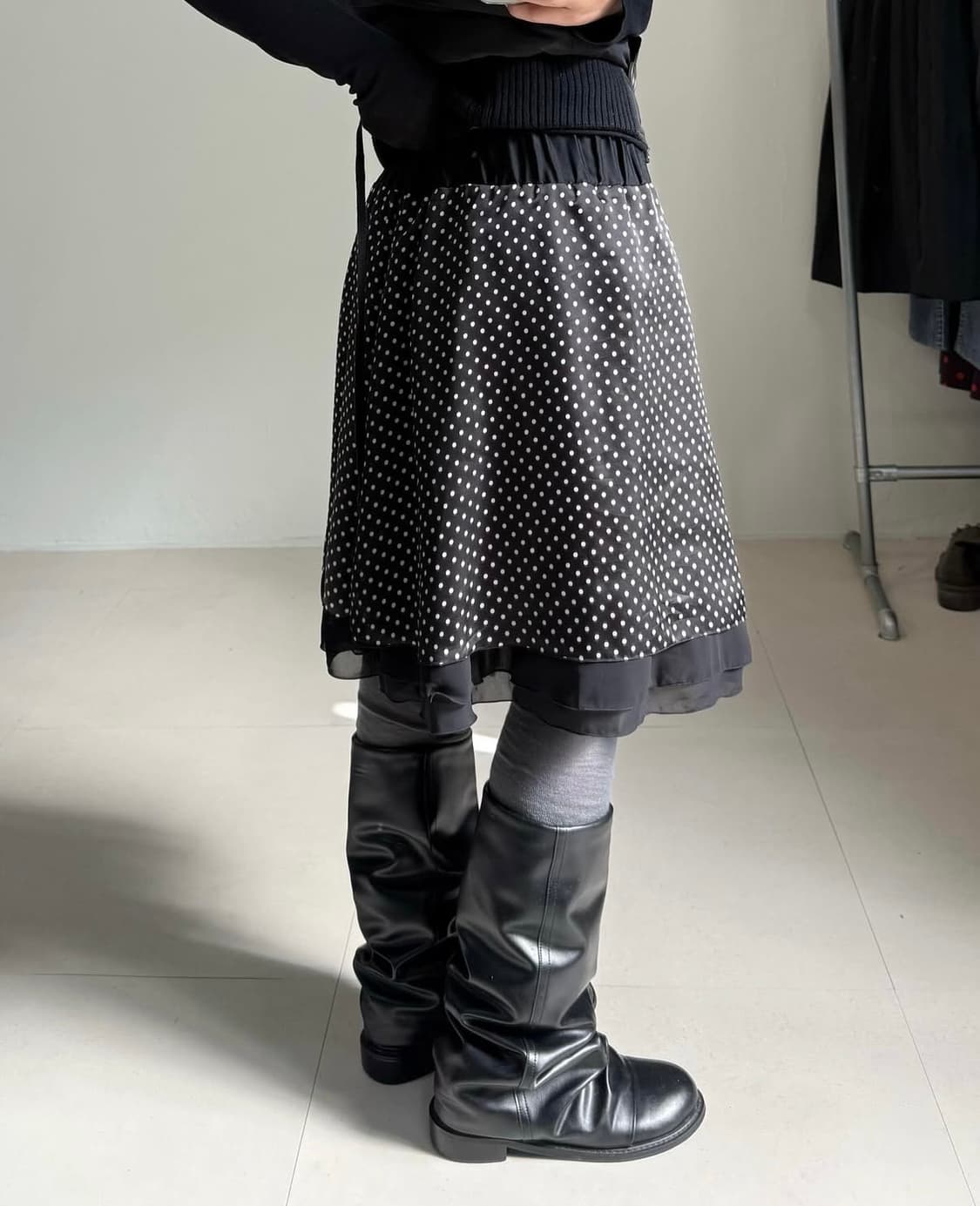 빈티지 도트 스커트 상품이미지2