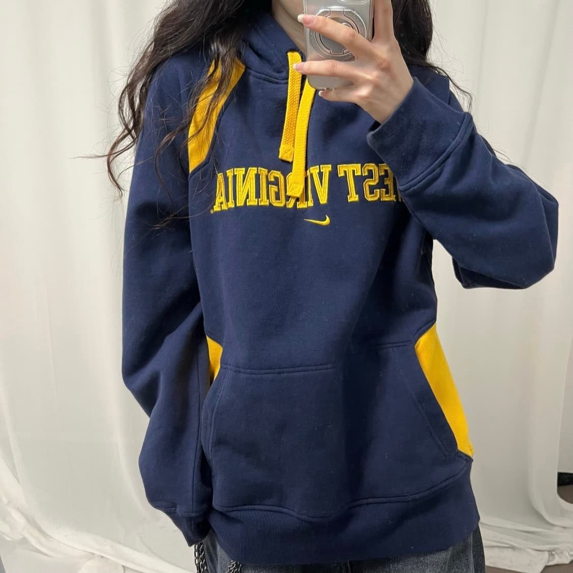 Nike West Virginia 90s navy hoodie 상품이미지2