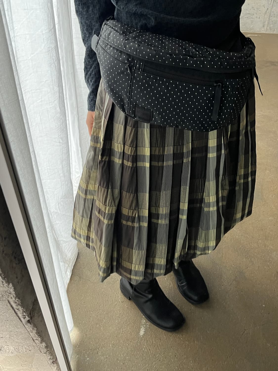 Porter 포터 도트 웨이스트백 블랙 상품이미지5