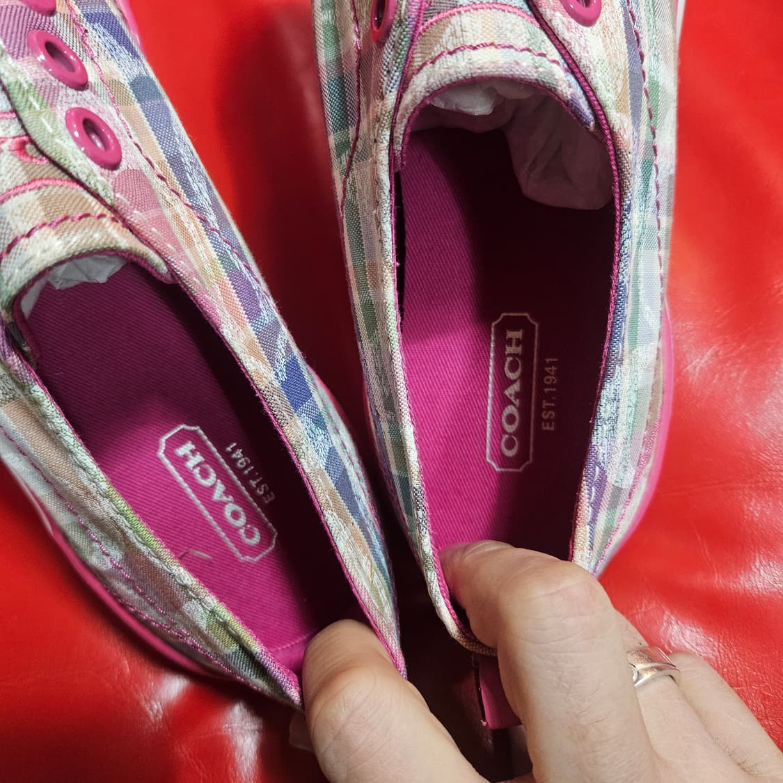 (새상품) 코치(COACH) 케이티 멀티 컬러 플래즈 컨버스 스니커즈 상품이미지6