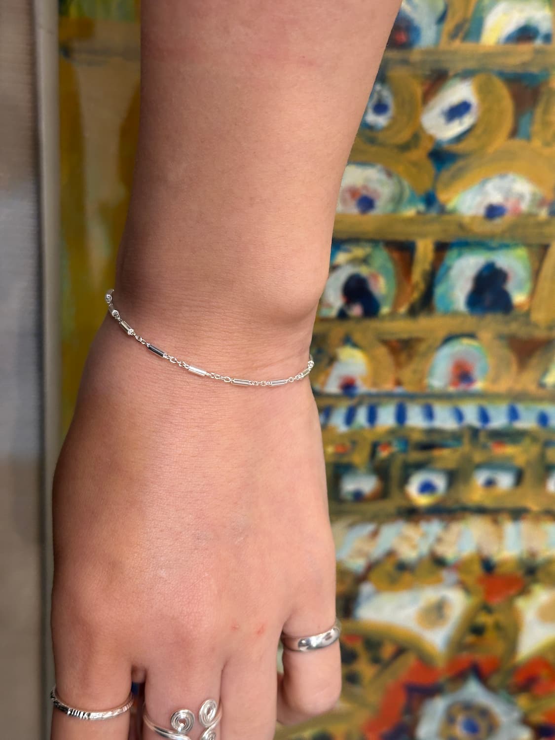 Cylinder Link 926Silver Bracelet 상품이미지4