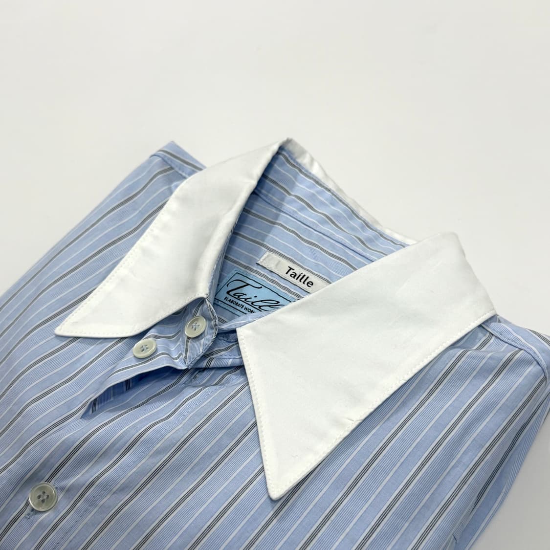 타일레 TAILLE 스트라이프 셔츠 1사이즈 블루 상품이미지4