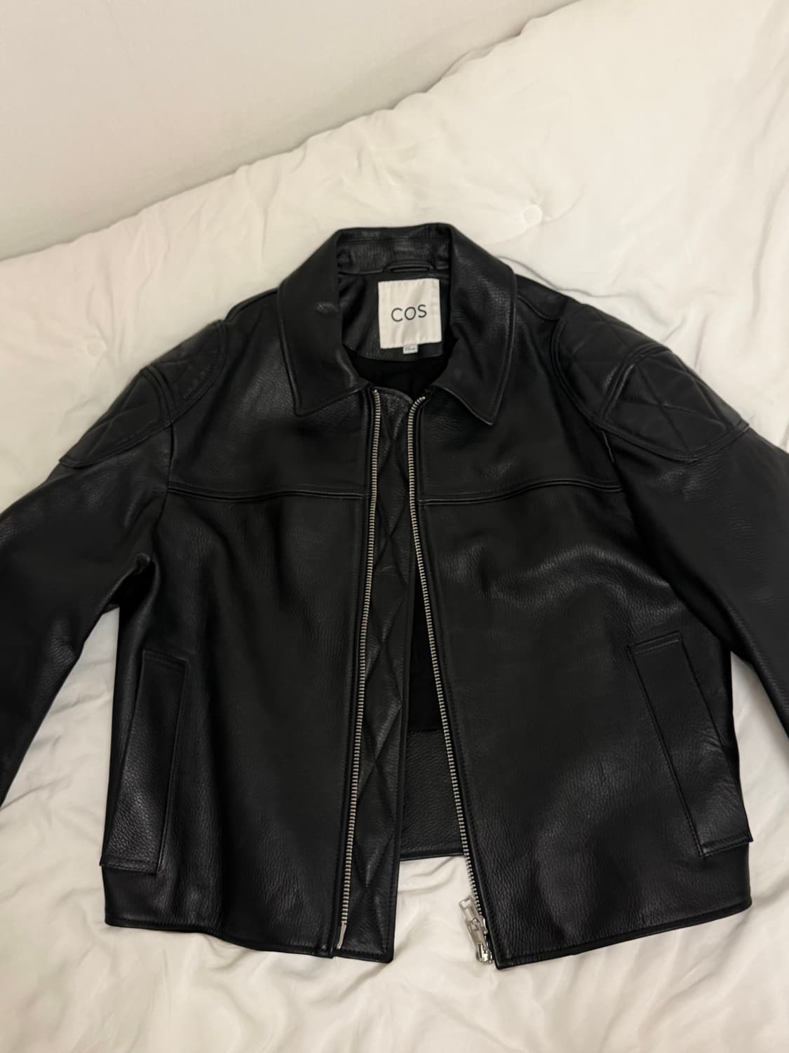 COS 코스 레더 가죽 바이커 자켓 상품이미지1