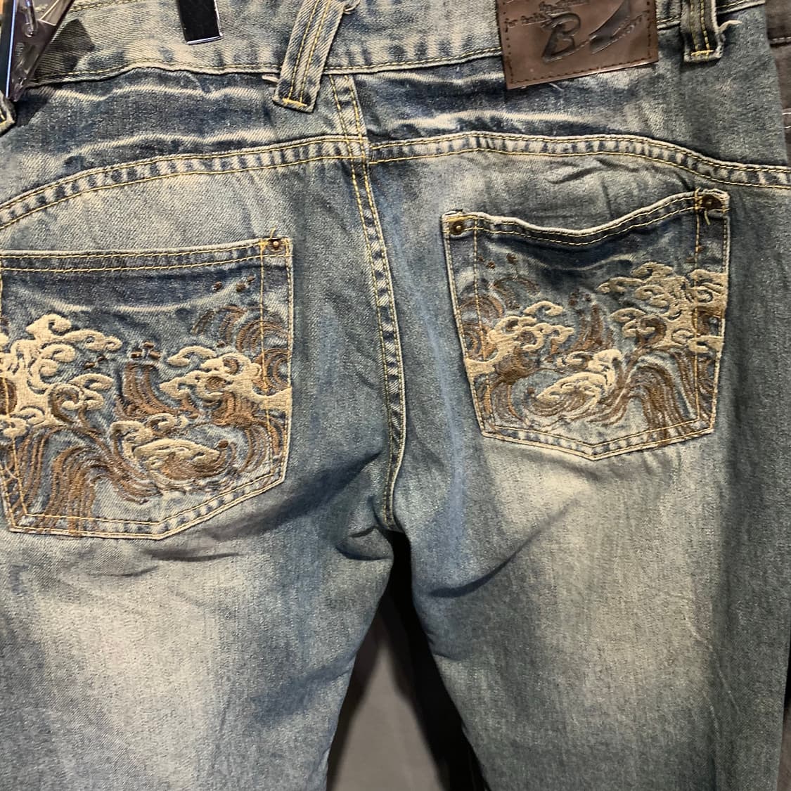 [IM] BIG SPADE 자수 포켓 데님 팬츠 워싱 중청 상품이미지6