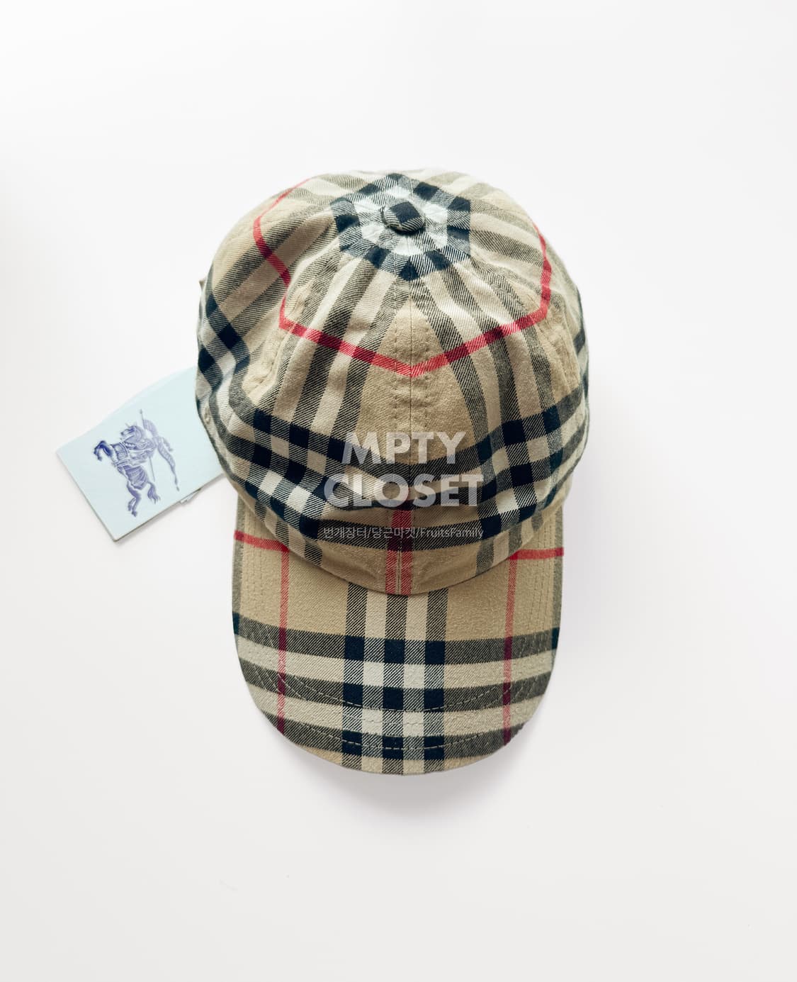 [L] 버버리 체크 코튼 볼캡 8075641 상품이미지1