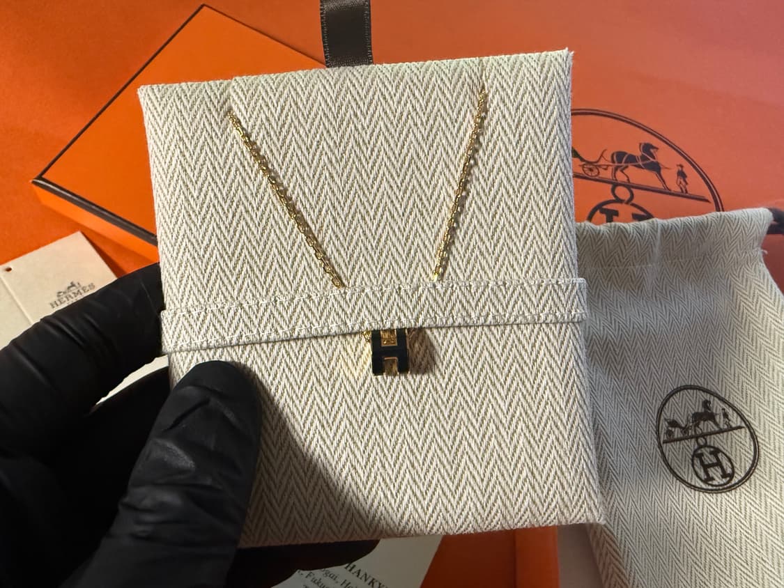 에르메스 팝아슈미니 블랙/골드 목걸이 상품이미지1