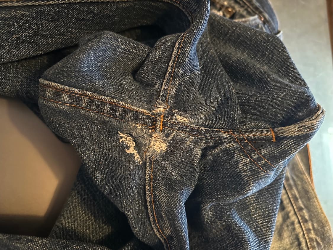 70s USA 빈티지 리바이스 501 66전기 셀비지 데님 팬츠 상품이미지7