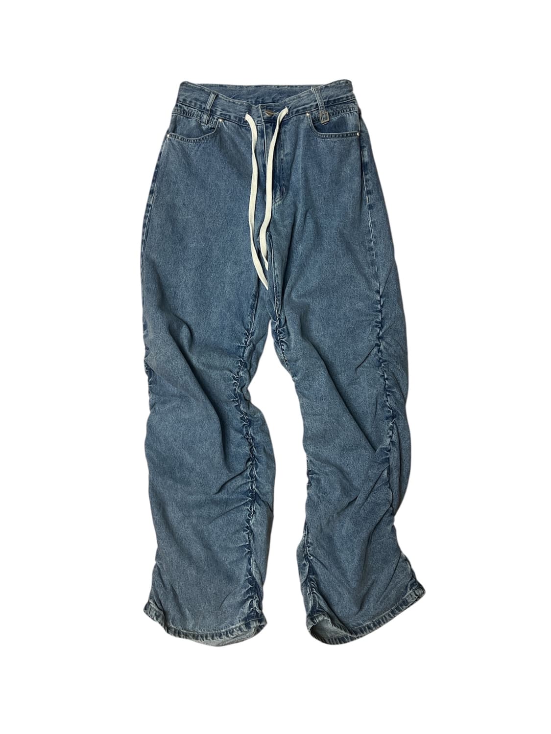 우영미 셔링 데님팬츠 상품이미지1