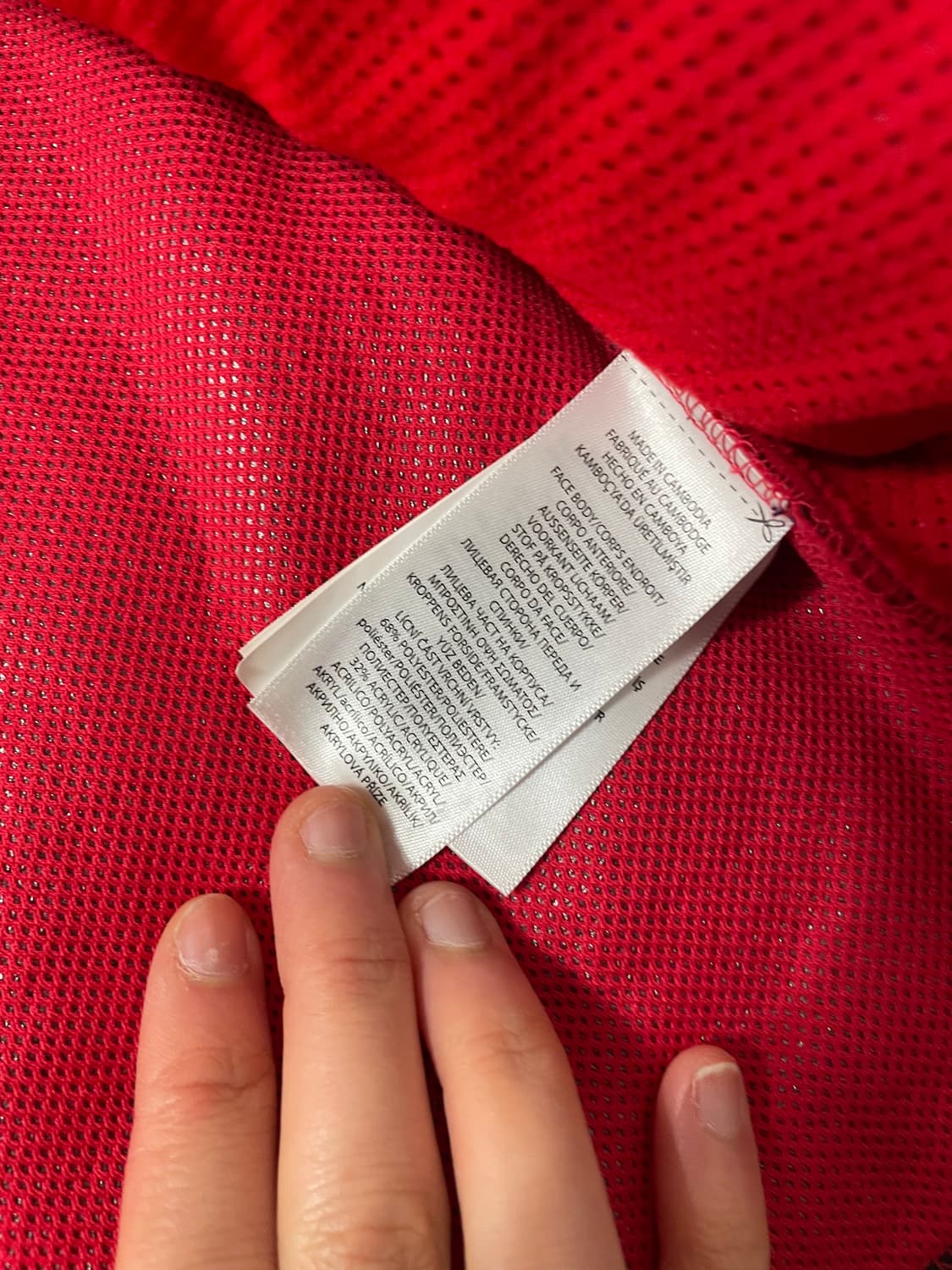 빈티지9. 폴로랄프로렌 하이브리드 플리스 자켓 셰르파 레드 네이비 배색 상품이미지5