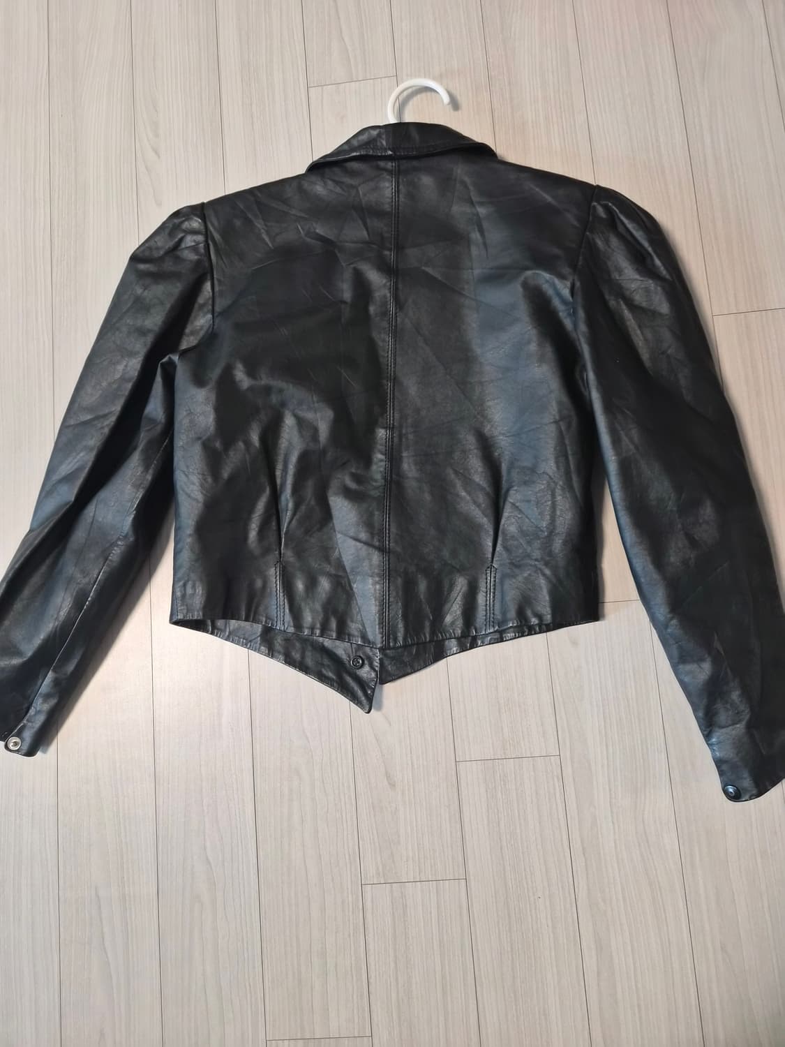 [희귀/빈티지] 브라질산 천연 가죽 숄더 퍼프 크롭 자켓 상품이미지7