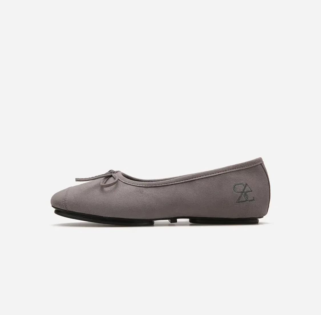 솔트앤초콜릿 솔앤초 플랫 샤틴 회색 스웨이드 슈즈 상품이미지1