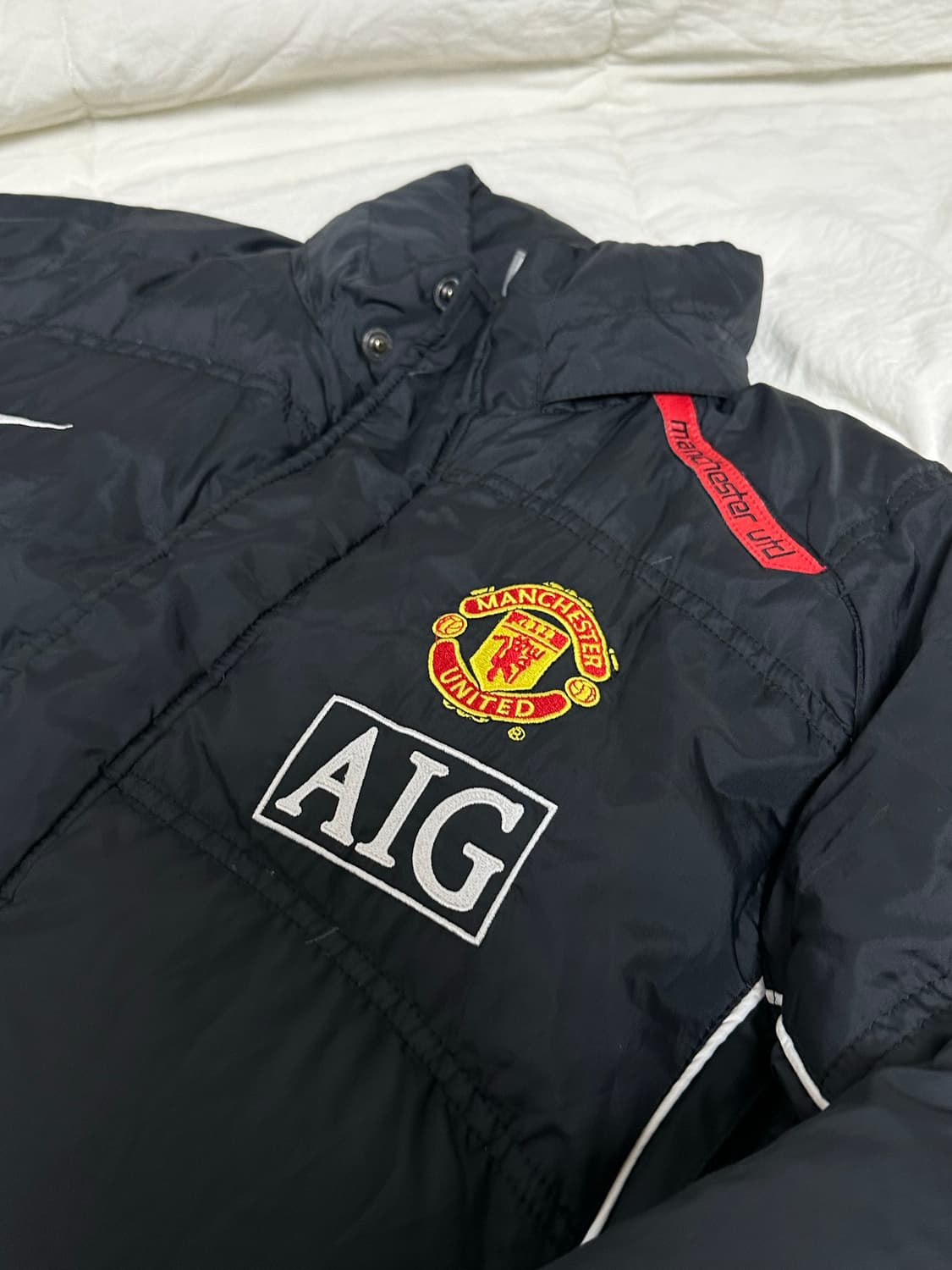 황유시절 AIG 나이키 맨유 패딩 미디움 축구 상품이미지4