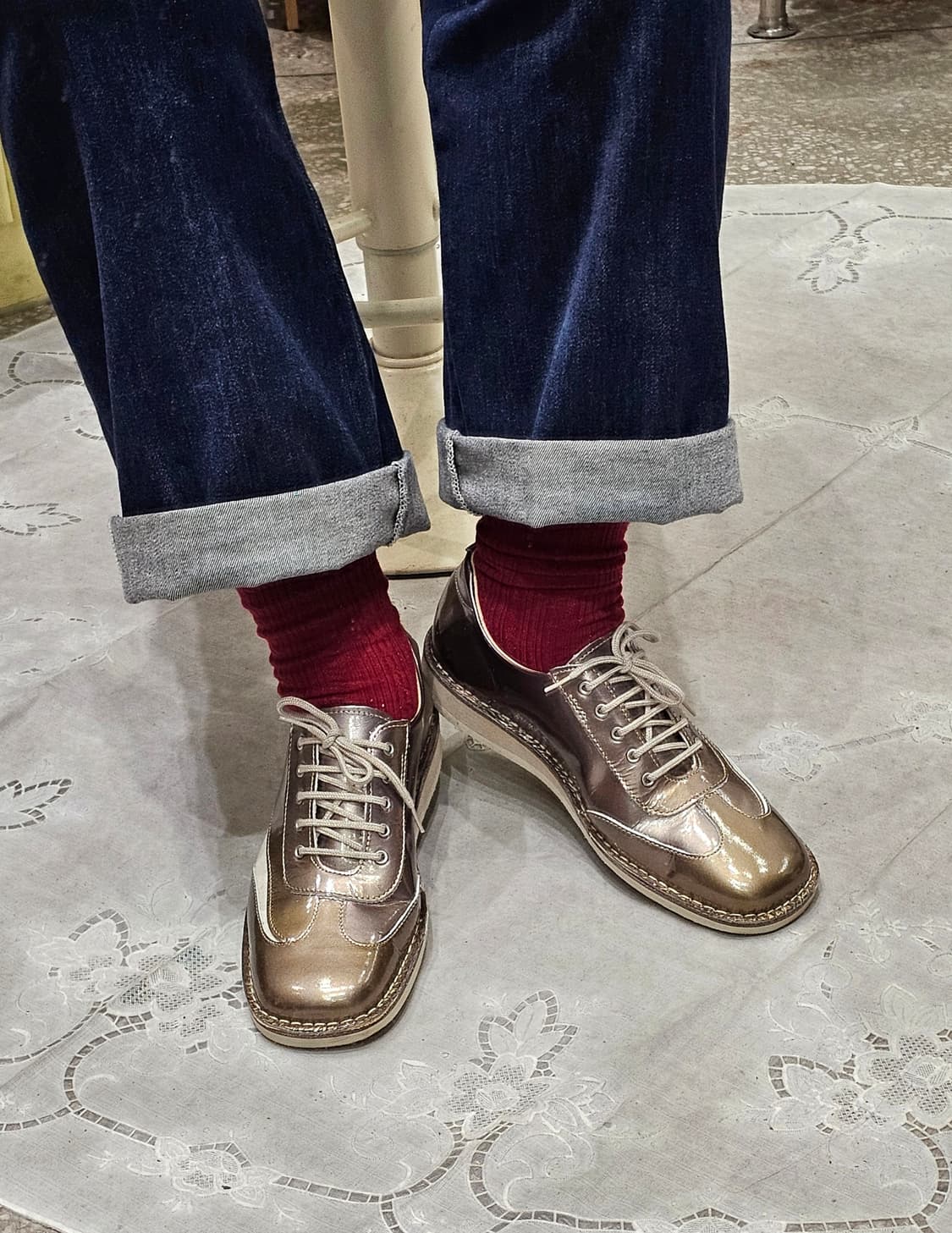 Hush Puppies 골드 스퀘어 스니커즈 상품이미지3