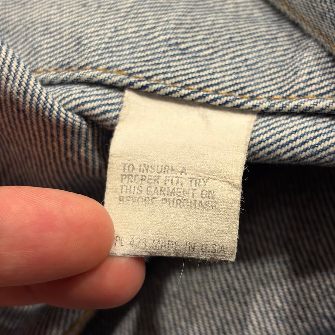 90s 리바이스 빈티지 데님 트러커 자켓 청자켓 B453 상품이미지8