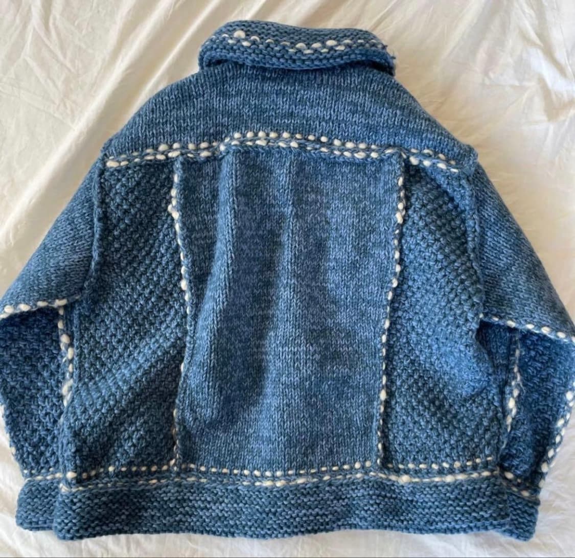 캐피탈 울 핸드 니트 코위찬 G 진 네이비 상품이미지3