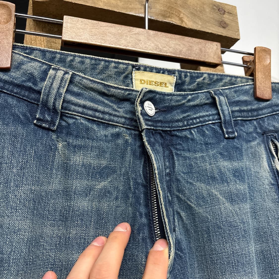 디젤 Y2K 멀티카고 헤비워싱 로우라이즈 데님팬츠 N1043    상품이미지7