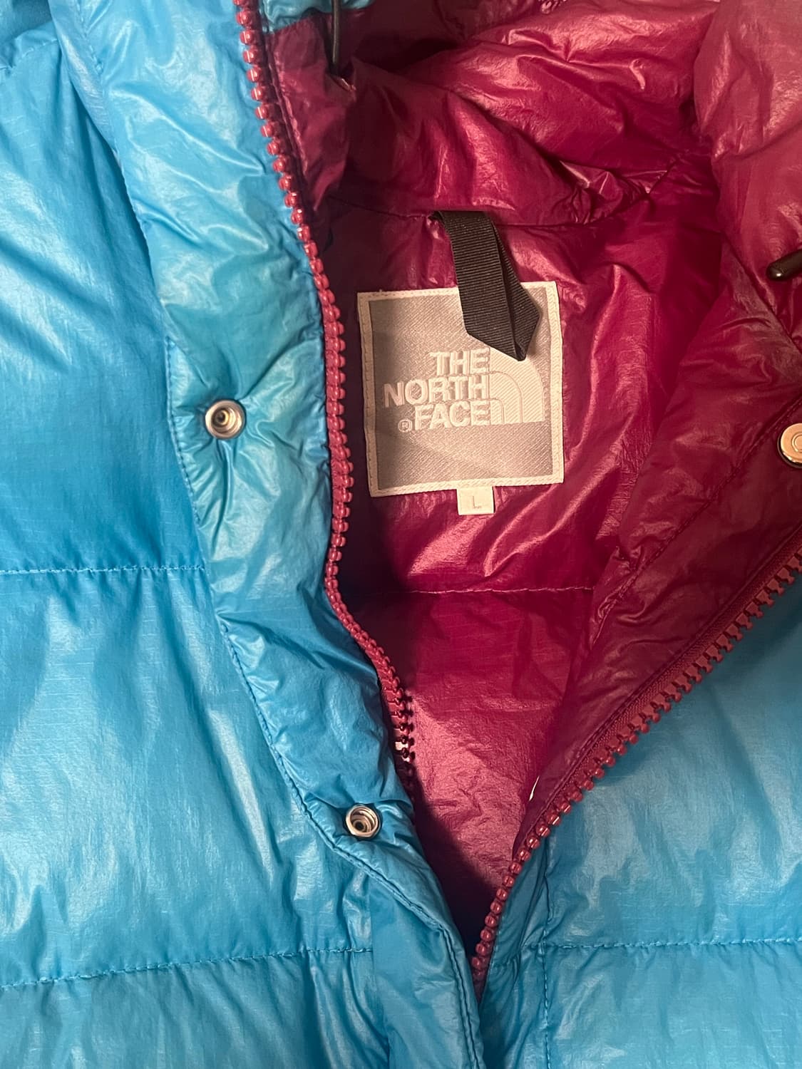 노스페이스 시에라 후드 푸퍼 패딩 빈티지 스카이 블루 플럼 상품이미지2