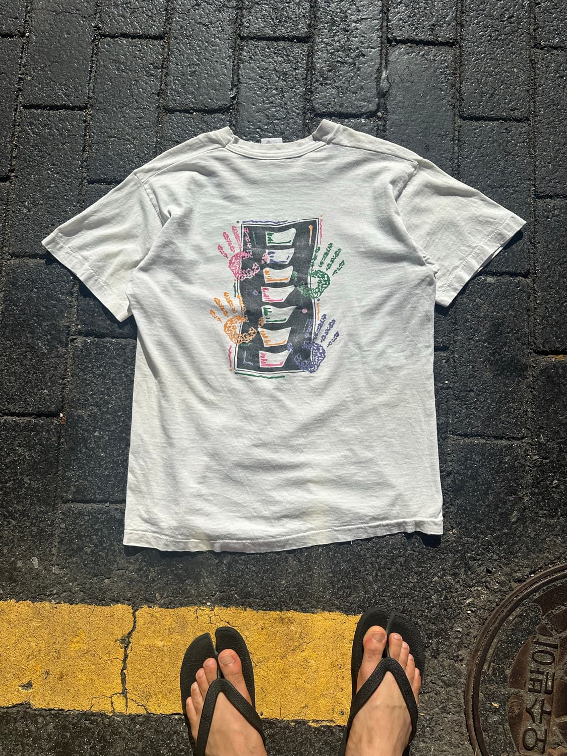 00‘s Fruit of the loom hand paint T 상품이미지1