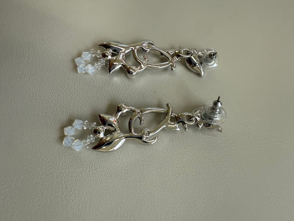 1회착용) 스와로브스키 에버래스팅 귀걸이 진주 실버 은 금 골드 다이아  상품이미지4