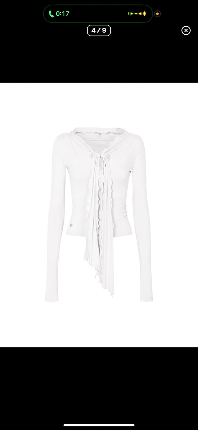 페인오어플레져 슬리브리스 티셔츠 BLAIRE TIE TOP white 상품이미지3