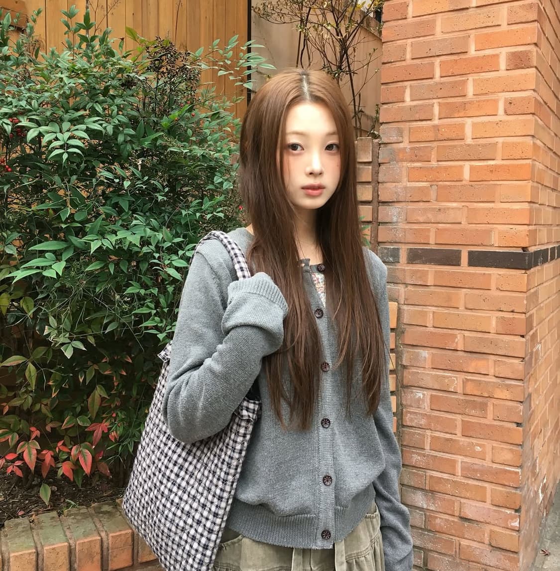 코이세이오 신상 플라워패턴 가디건 그레이  상품이미지1