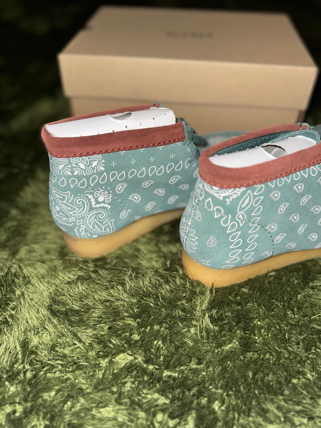 [265] Clarks 클락스 왈라비 부츠 그린 페이즐리 상품이미지6