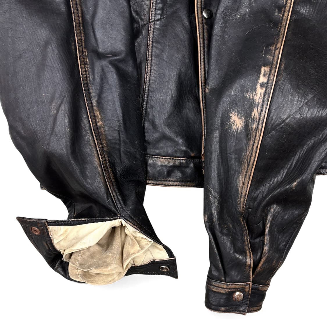 빈티지 레더 트러커 자켓 상품이미지6