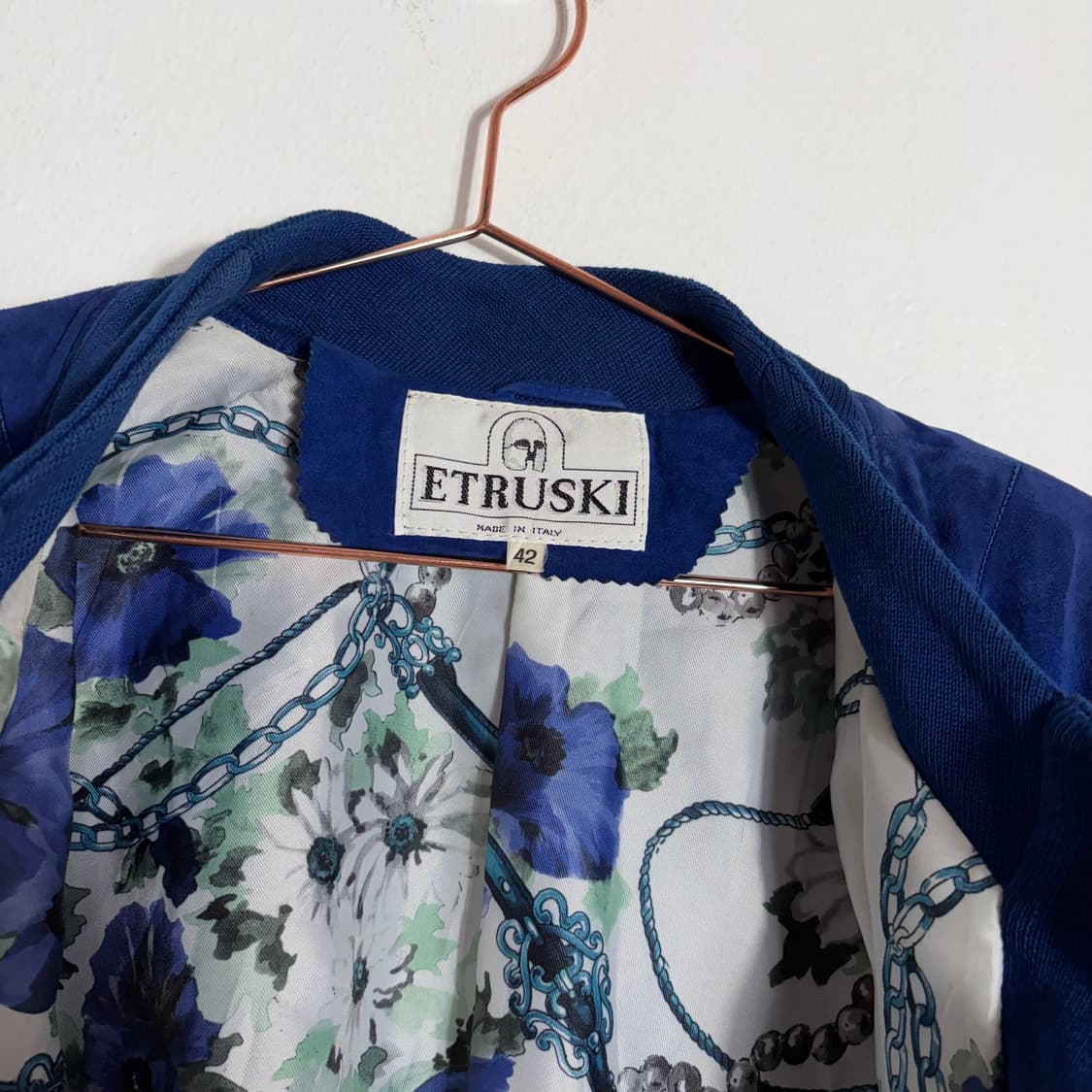 ETRUSKI 블루 스웨이드 블루종 자켓(42) 상품이미지4