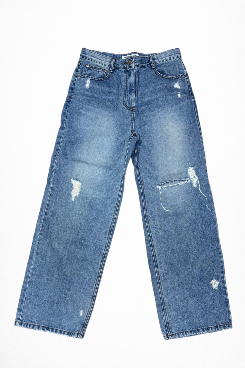 Lucky Chouette 데미지 와이드 데님 상품이미지1