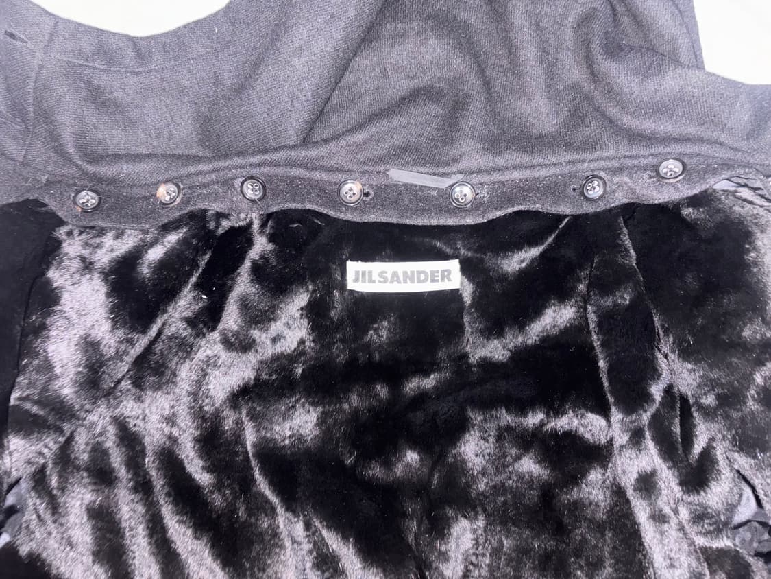 03fw 질샌더 본인기 위즐퍼 후드 롱코트 상품이미지2