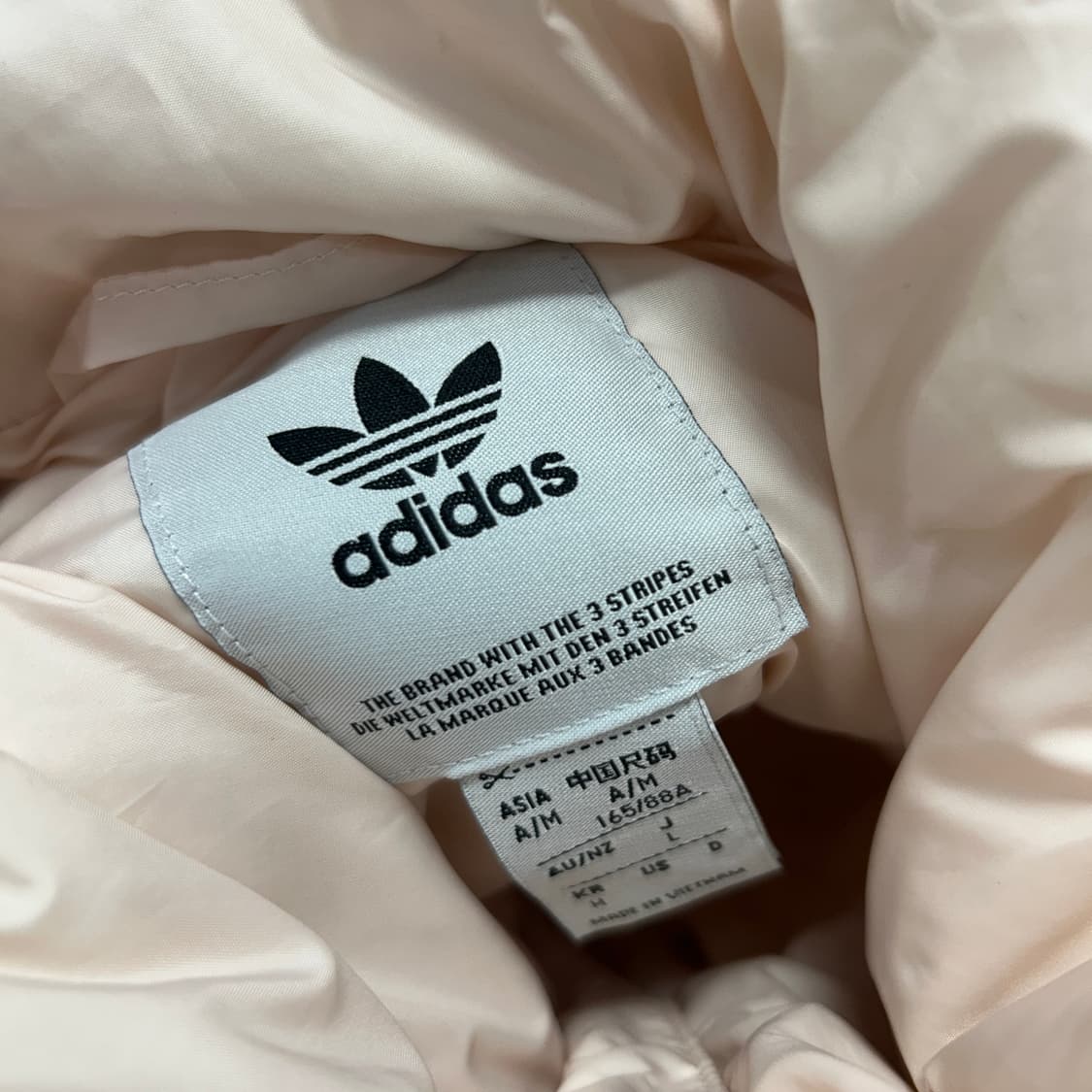 아디다스 우먼스 핑크 파이어버드 패딩(M) 상품이미지2