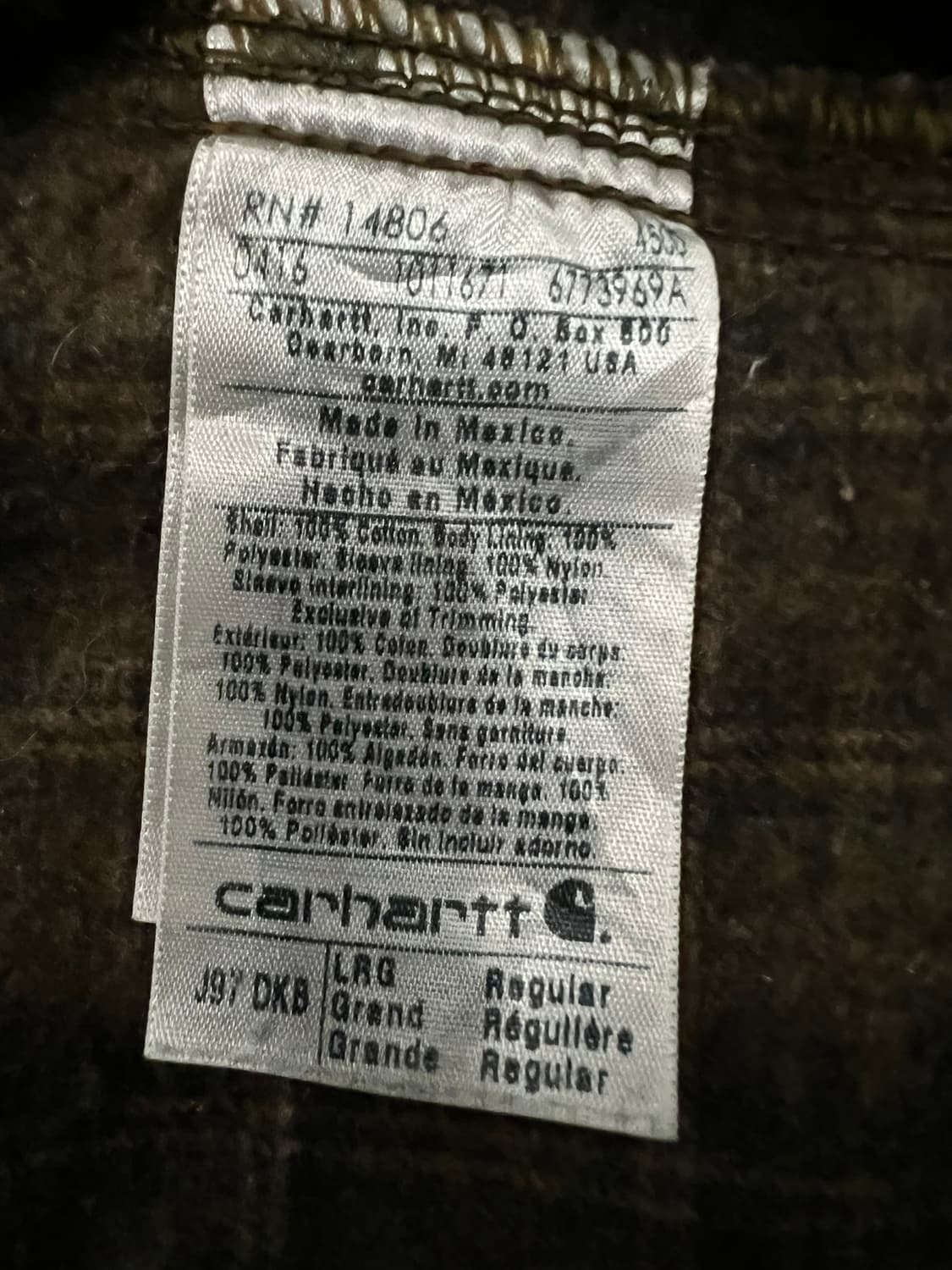 ( L) 칼하트 디트로이트 자켓 J97 DKB 다크브라운 상품이미지5