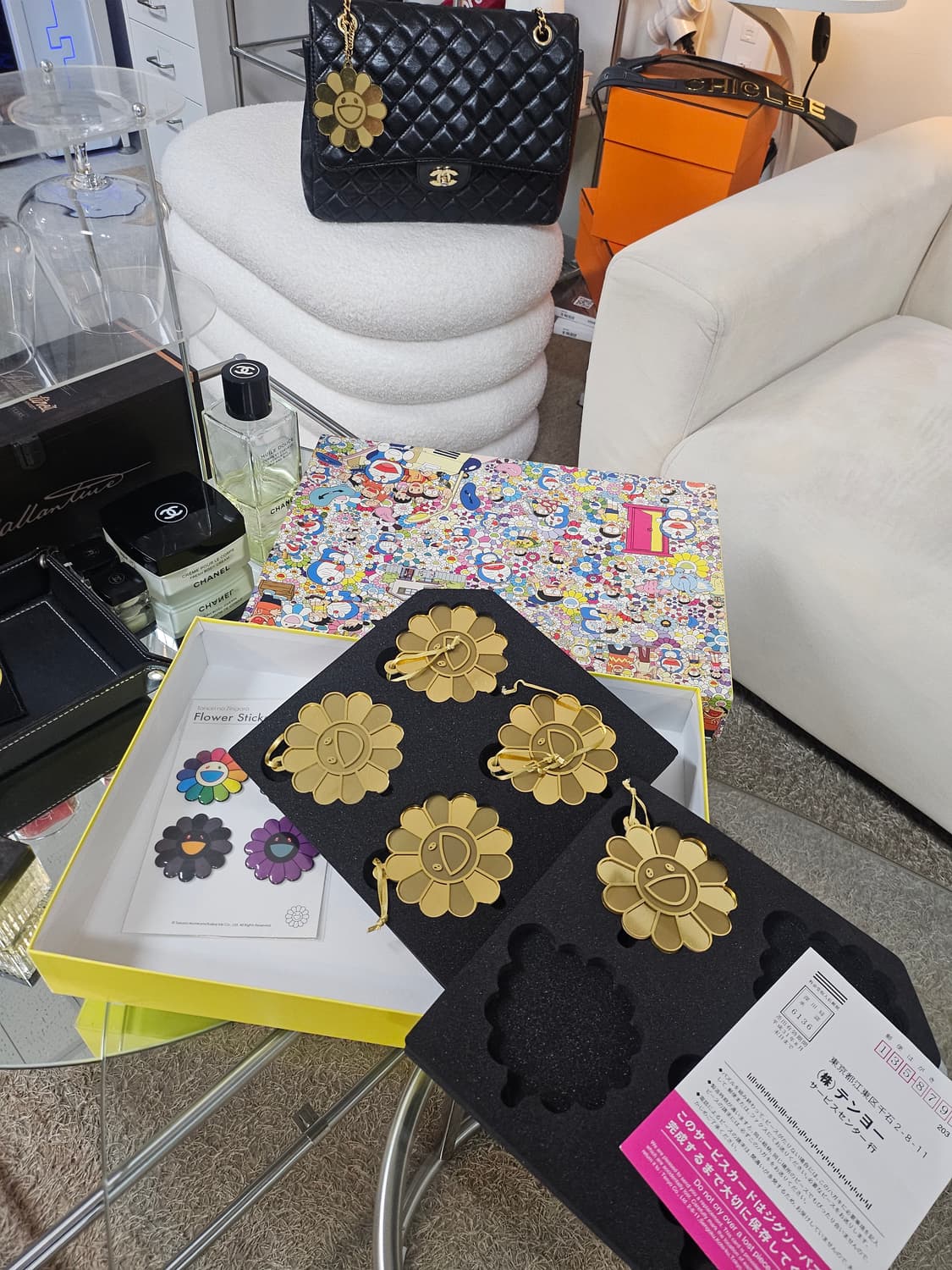 [한정판] 무라카미 다카시x슈에무라 플라워 오너먼트 키링 백참 상품이미지2