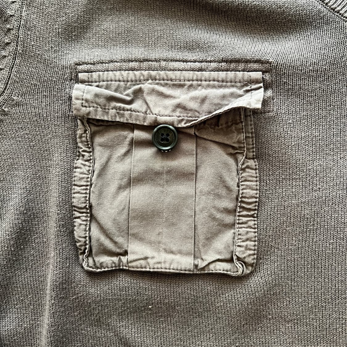 빈티지 00s Armani Exchange 밀리터리 포켓 니트 상품이미지5