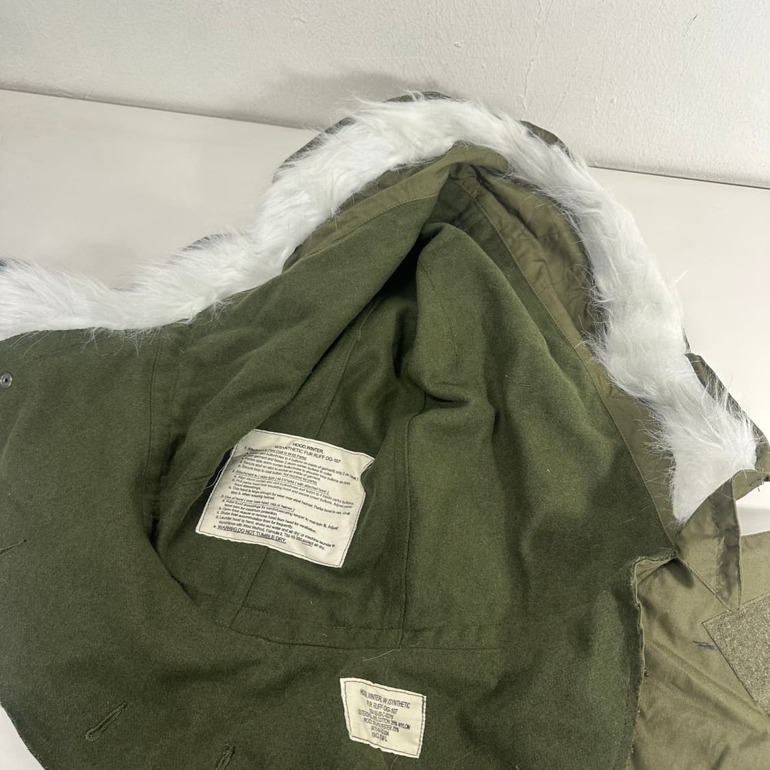 OS 밀리터리 미군 피쉬테일 복각털후드 상품이미지4