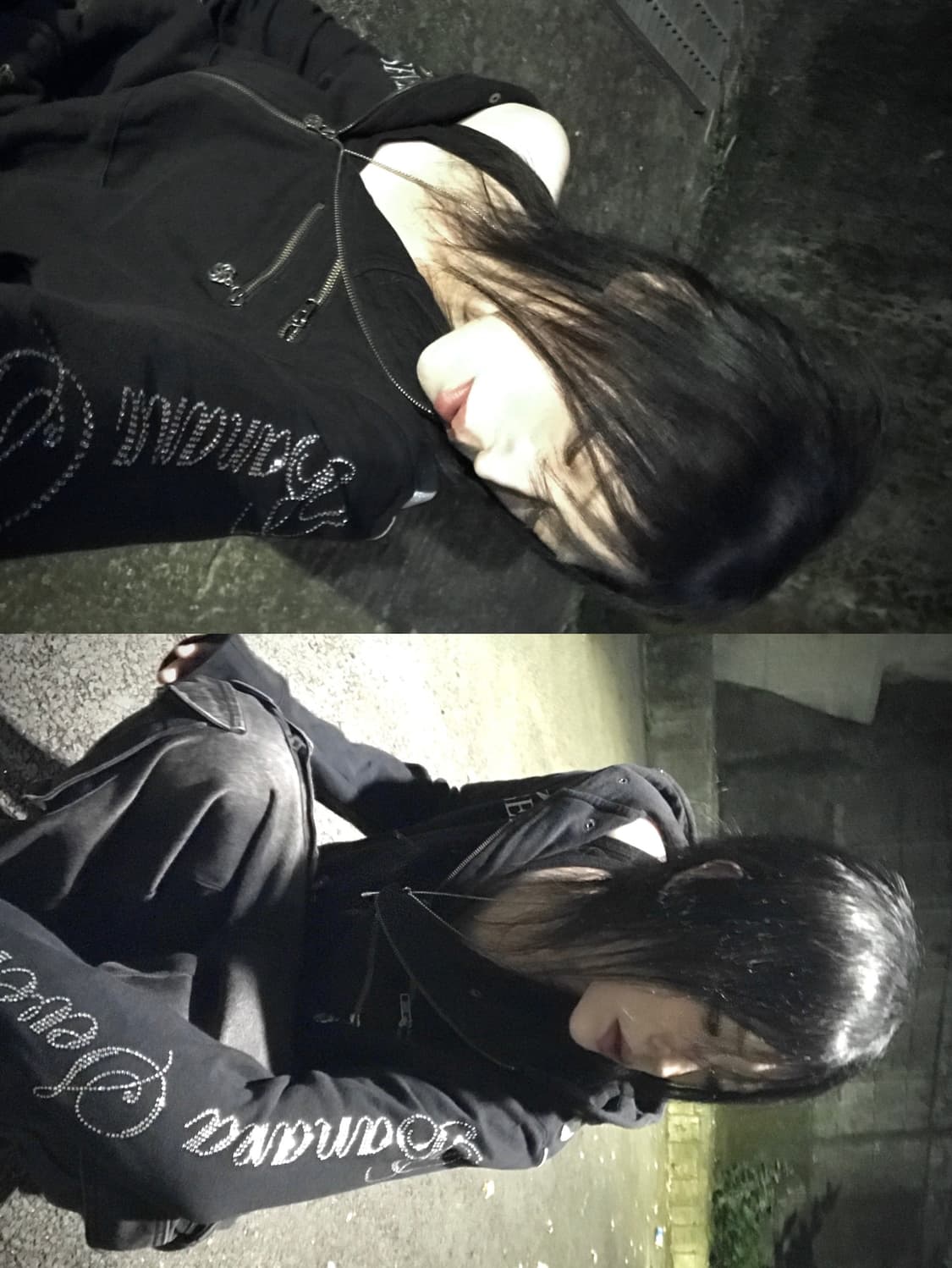 (Banana seven)y2k printing zip up hoody 상품이미지1