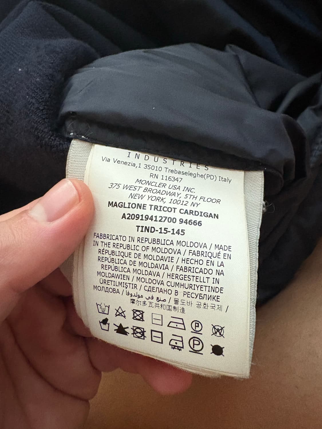 몽클레어 트리콧 김현우 니트 패딩 L 상품이미지6