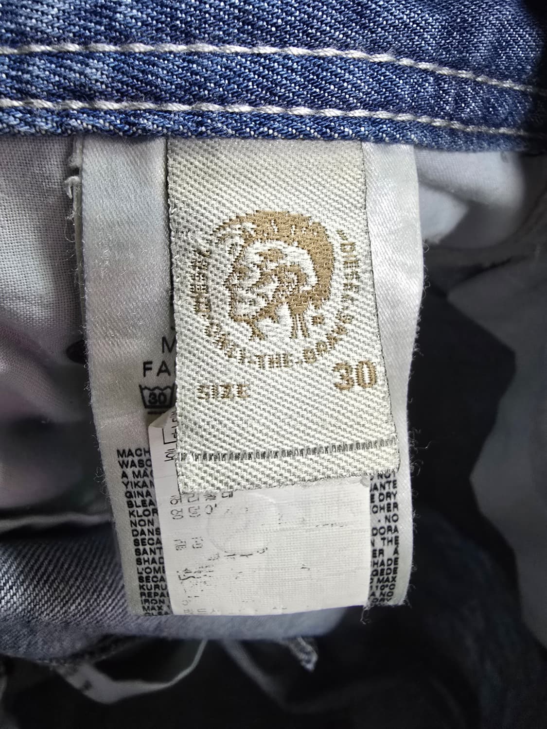 디젤 워싱 데님 청바지 (1630) 상품이미지4