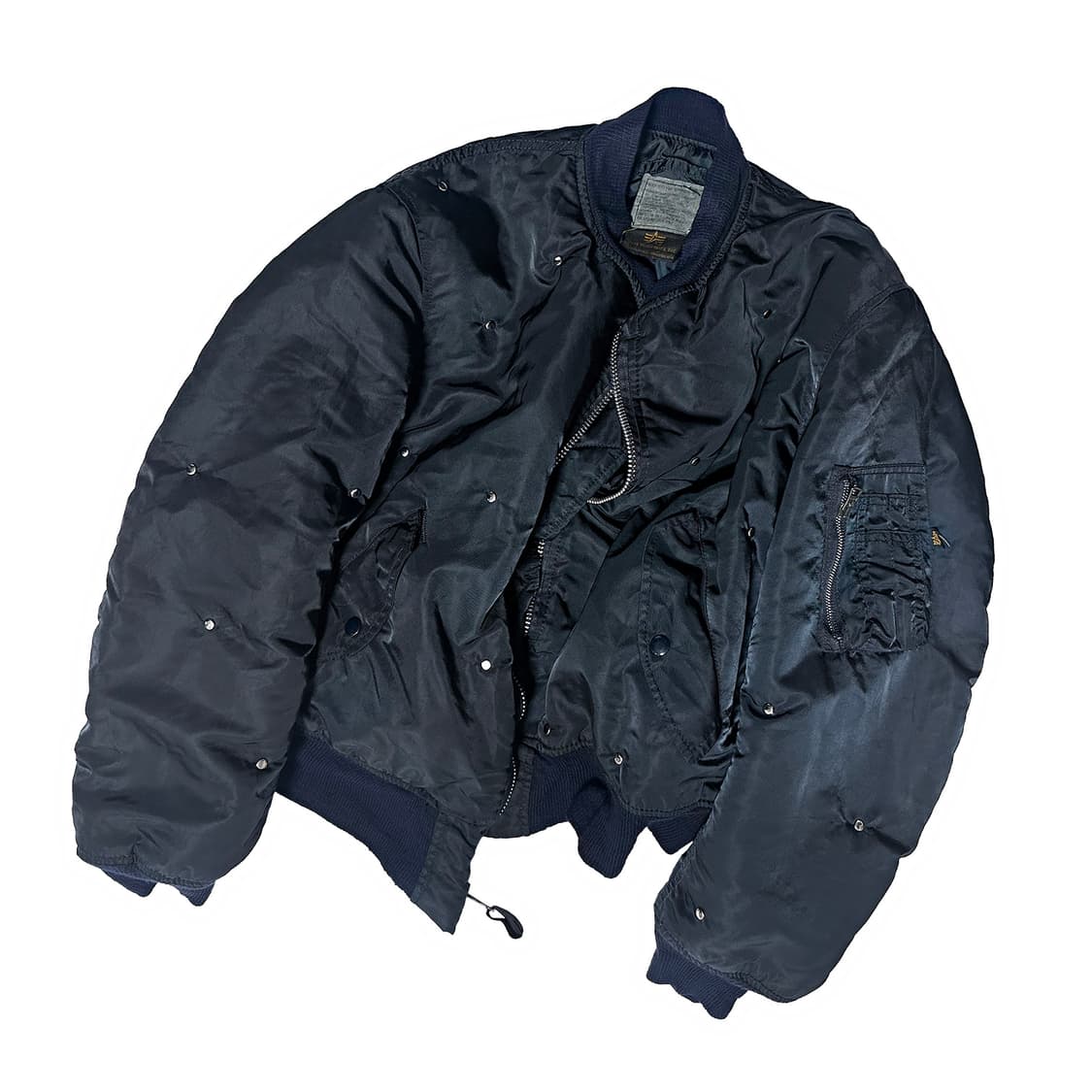 90's 네이비 알파인더스트리 리벳 MA-1 상품이미지1