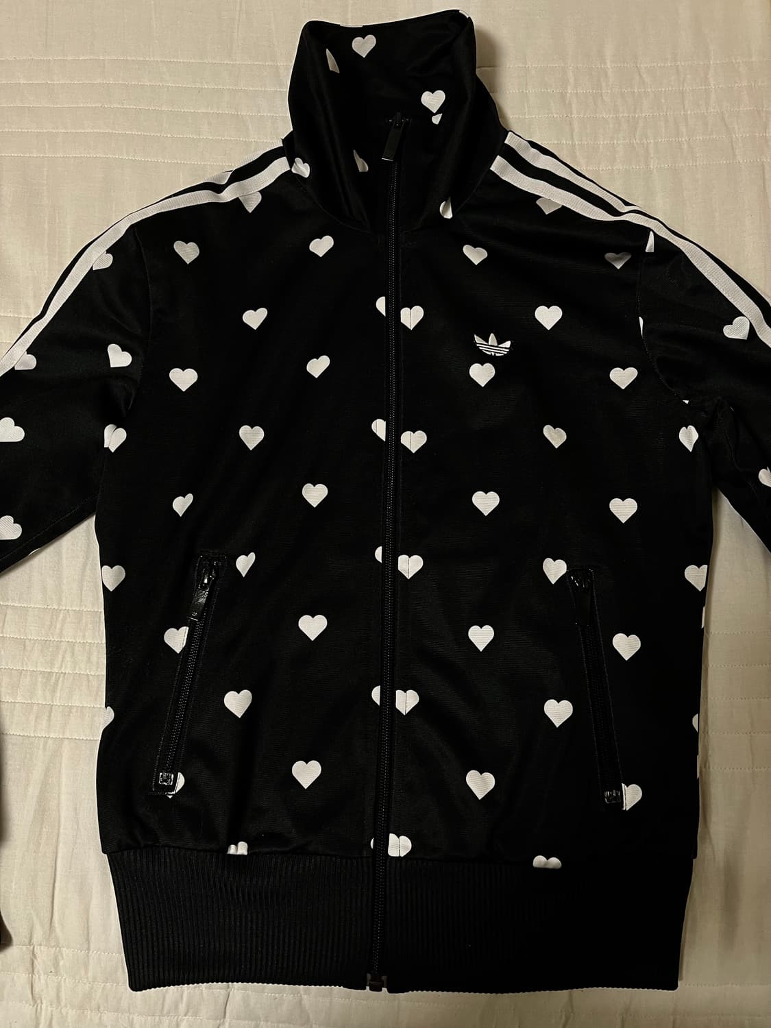 아디다스 파이어버드 하트 도트 땡땡이 집업 S 상품이미지2