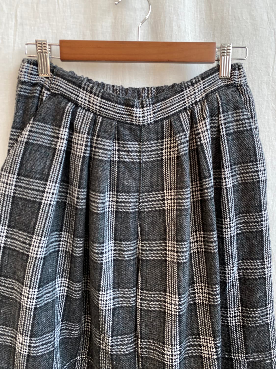 EASE BLUE 면혼방 체크 밴딩 팬츠(F) 상품이미지3