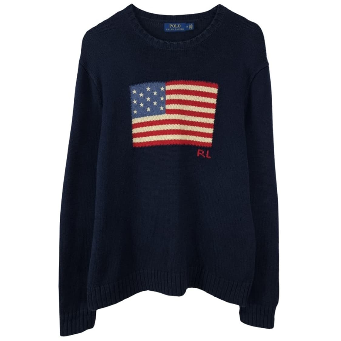 [폴로 랄프로렌] 성조기 자카드 니트 네이비 M19597 상품이미지2