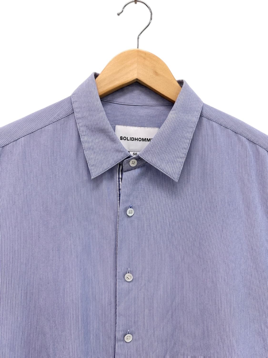 솔리드옴므 슬림핏 셔츠 소라색 (50/국내105) 상품이미지2