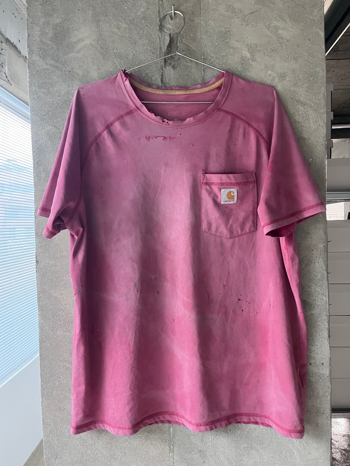 Carhartt Faded Red Pocket T-Shirt 상품이미지5