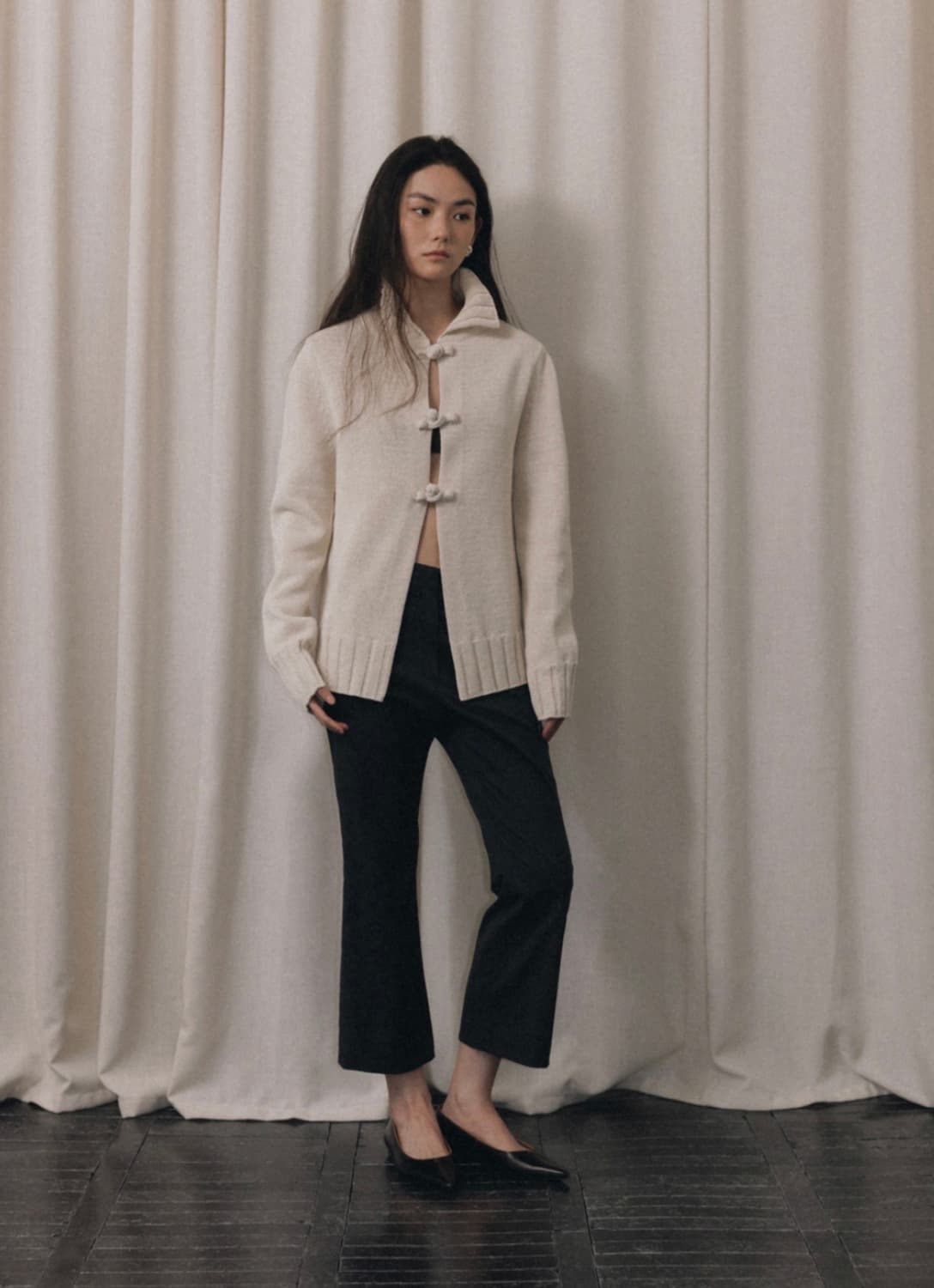 게드 KNOTTED BUTTON CARDIGAN 상품이미지3