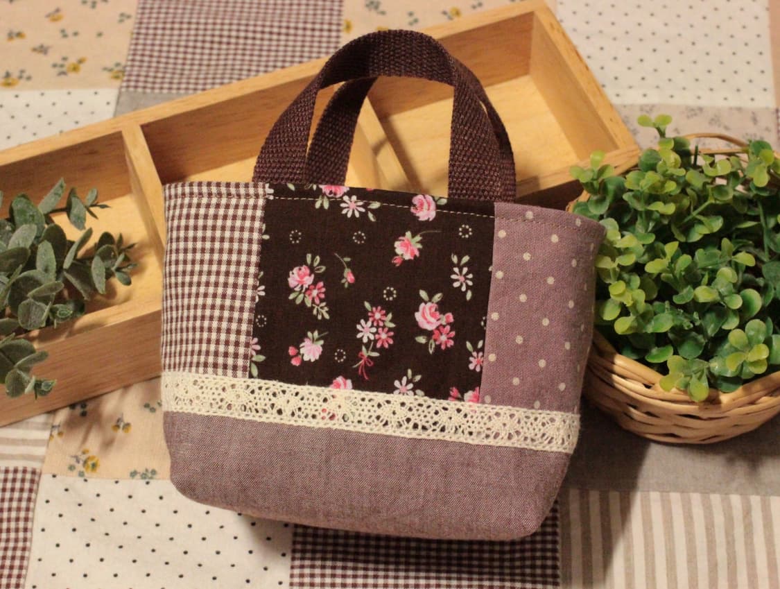 핸드메이드 패치워크 파우치 겸 패브릭 바구니 상품이미지1