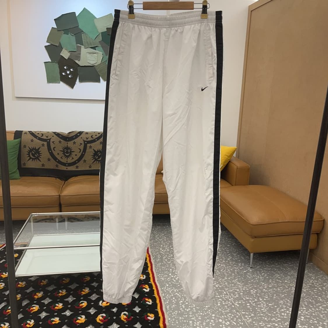 나이키 빈티지 00's 화이트 블랙 사이드라인 트랙팬츠 XL C07874 상품이미지3