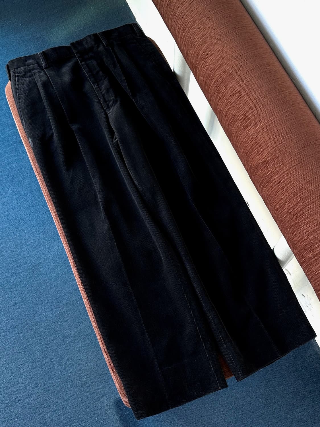 Cord design 2 tuck wide pants 상품이미지4